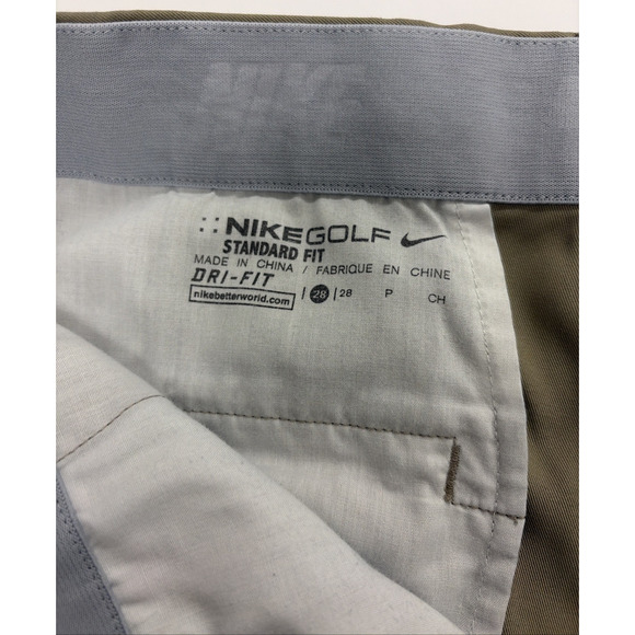 Nike Golf Dri Fit Shorts Khaki Mens 28 Pleated - Picture 4 of 7